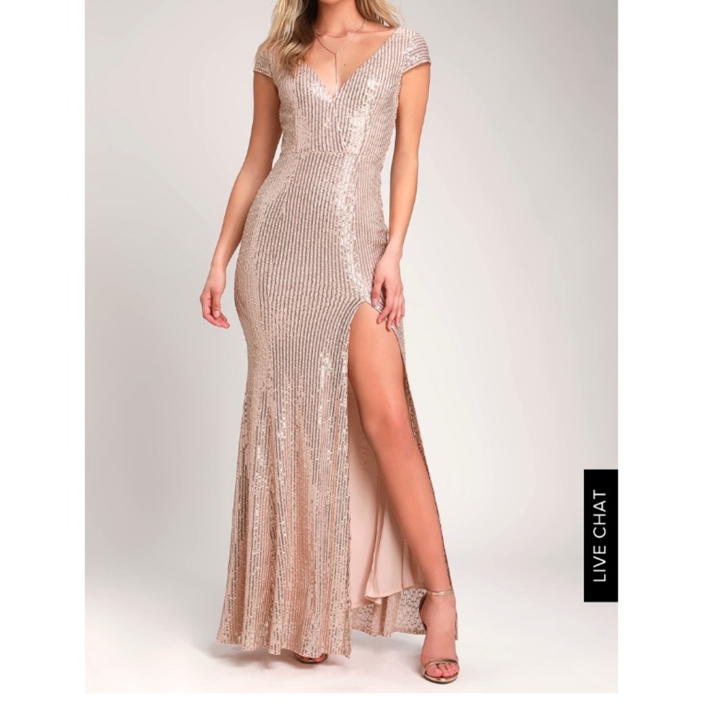 Rose Gold Sequin Dress